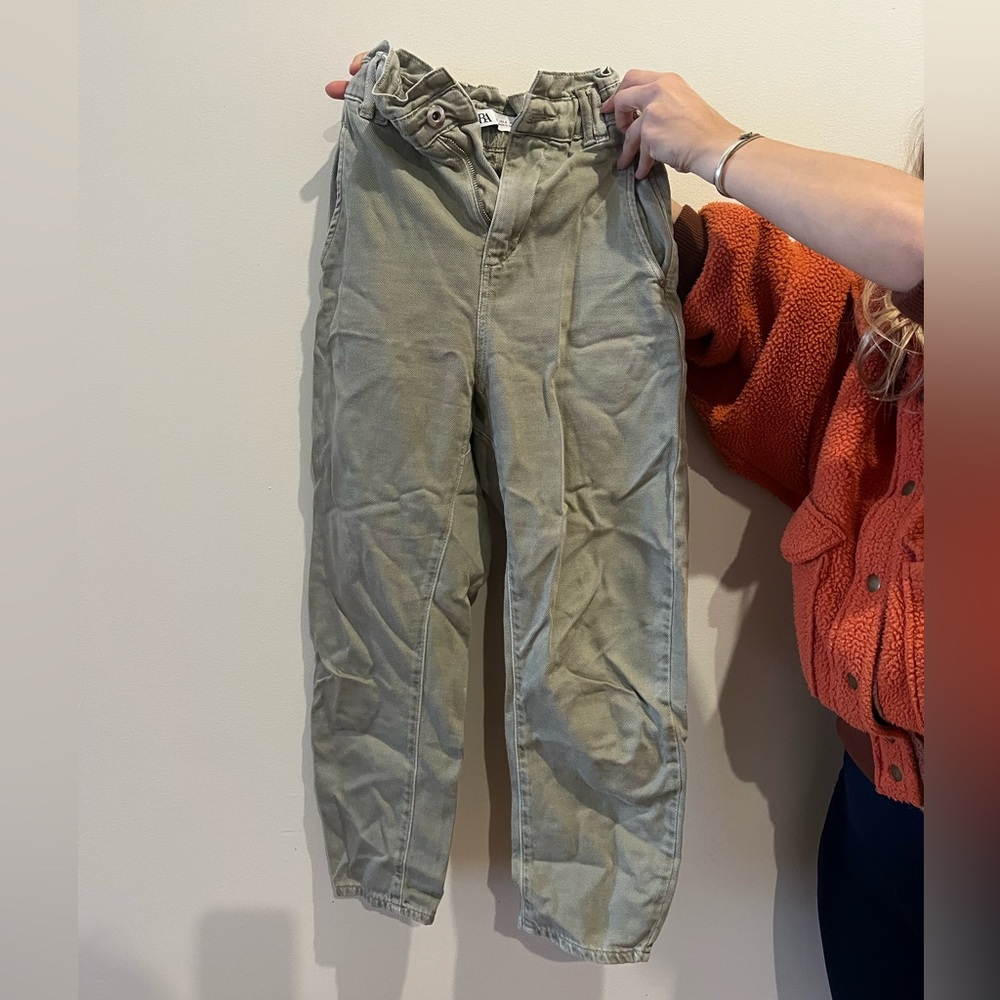 Zara Olive Green Jeans